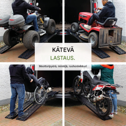 TRUTZHOLM ajoluiskat 2 kpl, taitettava alumiini, musta, 228 cm, 680 kg