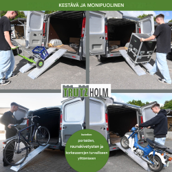 TRUTZHOLM kuormausrampit 2 kpl, alumiini, 150 cm, 540 kg, moottoripyöräkäyttöön