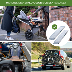TRUTZHOLM kuormausrampit 2 kpl, alumiini, 150 cm, 540 kg, moottoripyöräkäyttöön