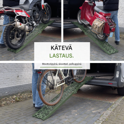 TRUTZHOLM ajoluiskat 2 kpl, taitettavat, alumiini, 228 cm, 680 kg, oliivinvihreä
