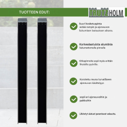 TRUTZHOLM 2 kpl ajoramppeja, 183 cm, alumiini, 100 kg, sähköpyörille ja pienille mopoille