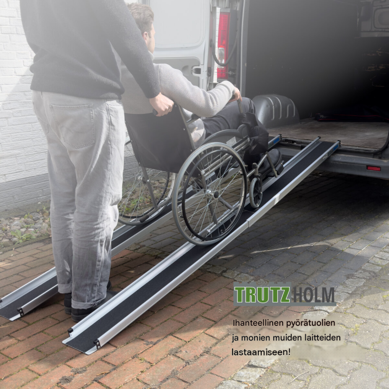 TRUTZHOLM teleskooppiset pyörätuolirampit 2 kpl, alumiini, 183 tai 213 cm, 272 kg