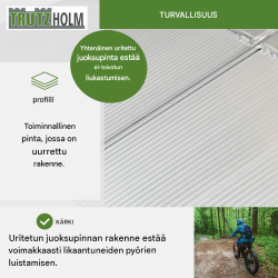 TRUTZHOLM taittuva lastausramppi 307 cm, alumiini, 450 kg, moottoripyörille