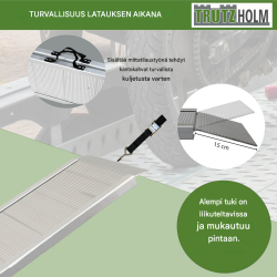 TRUTZHOLM taittuva lastausramppi 307 cm, alumiini, 450 kg, moottoripyörille
