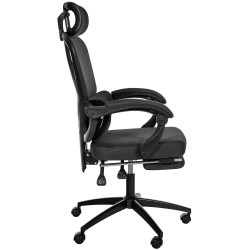 Ergonominen toimistotuoli säädettävällä niskatuella ja lannetuella