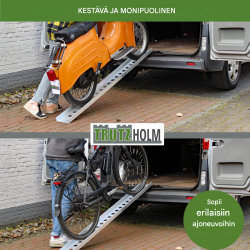 TRUTZHOLM alumiiniramppi 194 cm, 200 kg, liukumista estävä pinta