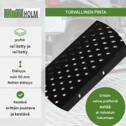 TRUTZHOLM lastausrampit 2 kpl, teräs, musta, 183 cm, kantavuus 400 kg