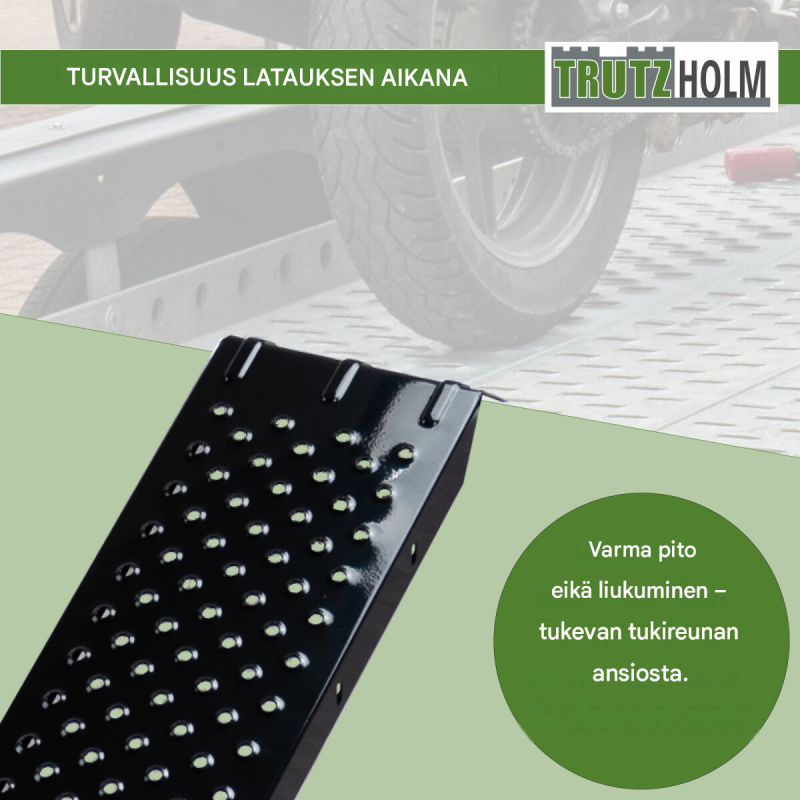 TRUTZHOLM lastausrampit 2 kpl, teräs, musta, 183 cm, kantavuus 400 kg