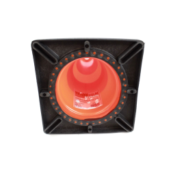 Liikennekartio 45 cm, oranssi, PVC, 2 heijastinnauhaa, raskas kumijalka