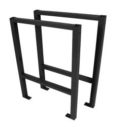 Työpöydän teräsjalat 2 kpl 200 kg 58 x 83 x 4 cm jauhemaalattu teräs