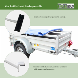 2 kpl säädettävä alumiininen peräkärryn kuormapeitekannatin, 1065 - 1480 mm