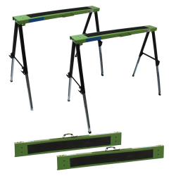 Taittopukit 2 kpl säädettävä korkeus 65 91 cm teräs 150 kg per pukki