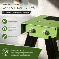 Taittopukit 2 kpl, säädettävä korkeus 65–91 cm, teräs, 150 kg per pukki