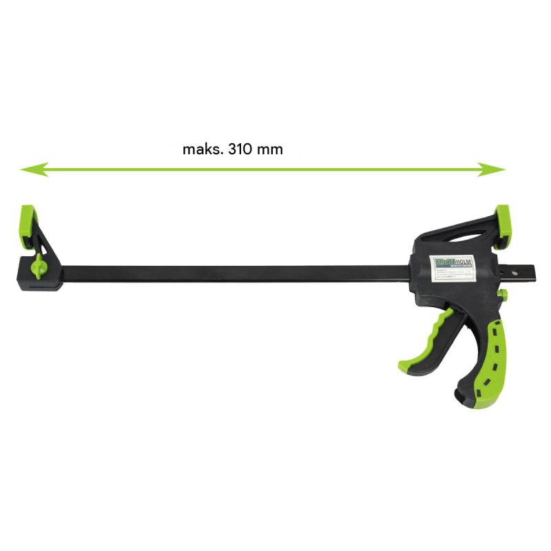 Yhden käden pikakiinnitin 5 kpl, 60 x 150 mm, kiinnitysalue 0–150 mm