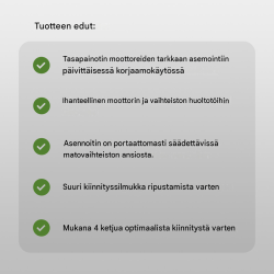 Moottorin tasapainotin työpajanosturiin, 750 kg, 4 ketjua, säädettävä, 44,5 cm