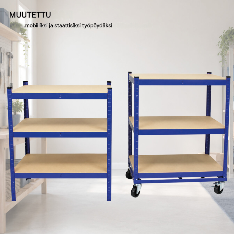TrutzHolm® kerrosvaunu, 5 tasoa, 150 kg/taso, 195 x 90 x 45 cm