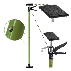 Teleskooppinen asennustuki paneeleille ja kipsilevyille 115 290 cm enintään 30 kg vihreä