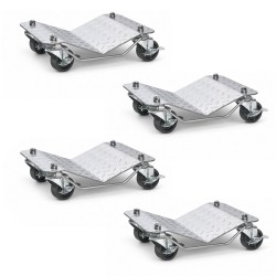 Auton siirtorullat 4 kpl 680 kg 360 kääntyvät pyörät enintään 300 mm renkaat