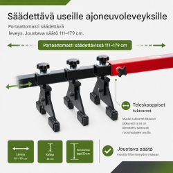 TRUTZHOLM moottorisilta 300 kg, säädettävä korkeus, teräs, kumisuojatut tukipinnat