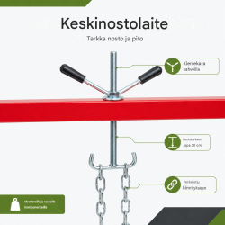 TRUTZHOLM moottorisilta 300 kg, säädettävä korkeus, teräs, kumisuojatut tukipinnat