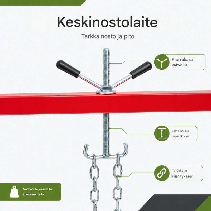 TRUTZHOLM moottorisilta 300 kg, säädettävä korkeus, teräs, kumisuojatut tukipinnat