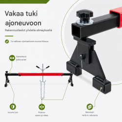 TRUTZHOLM moottorisilta 300 kg, säädettävä korkeus, teräs, kumisuojatut tukipinnat