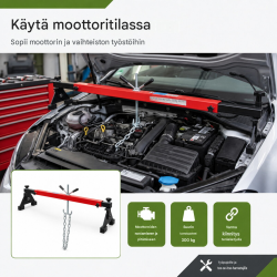 TRUTZHOLM moottorisilta 300 kg, säädettävä korkeus, teräs, kumisuojatut tukipinnat