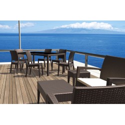 Miami moderni vedenkestävä puutarhapöytä ulkokäyttöön