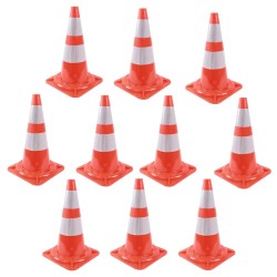 Liikennekartiosarja 10 kpl oranssi 47 cm PVC 2 heijastinraitaa