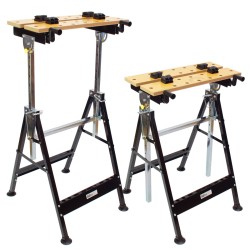 TrutzHolm taittuva työpenkki 2 kpl 100 kg korkeussäädettävä 850 1140 mm