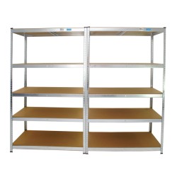 Raskaan kuorman hylly 2 kpl 180 x 115 x 60 cm 875 kg per hylly sinkitty metalli