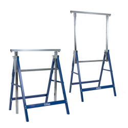 TRUTZHOLM työpukit 2 kpl teräs sininen 7 portainen säätö 80 130 cm 400 kg