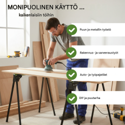 TRUTZHOLM kokoontaitettavat työpukit 2 kpl, teräs, vihreä-musta, 500 kg/kpl