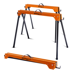 Kokoontaitettava työpukki 2 kpl metalli 500 kg per pukki 94 x 83 x 48 cm