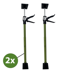 Asennustuki 2 kpl teleskooppinen 57 117 cm 30 kg vihreä