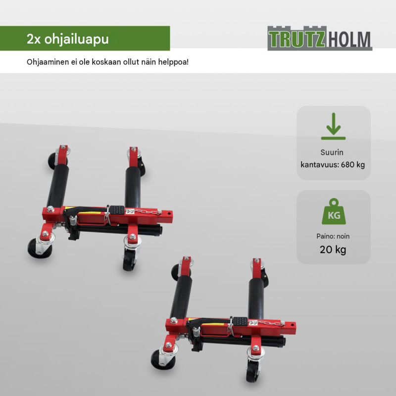 TrutzHolm siirtotunkki 2 kpl, 680 kg/kpl, renkaille enintään 30 cm