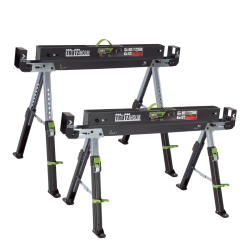 TRUTZHOLM 2 0 Deluxe sahapukit 2 kpl 9 portainen korkeudensäätö 650 kg pukki teräs