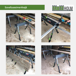 TRUTZHOLM 2.0 Deluxe sahapukit 2 kpl, 9-portainen korkeudensäätö, 650 kg/pukki, teräs