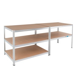 2 x TRUTZHOLM raskashyllykkö, 180 x 115 x 75 cm, 5 tasoa, 875 kg, sinkitty