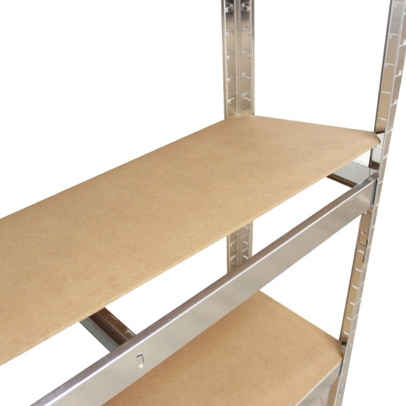 Raskas säilytyshylly 2 kpl, sinkitty metalli, 5 MDF-tasoa, 180 x 90 x 40 cm, 875 kg