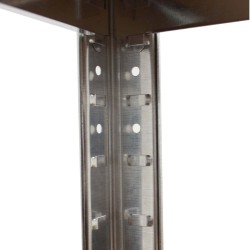 Raskas säilytyshylly 2 kpl, sinkitty metalli, 5 MDF-tasoa, 180 x 90 x 40 cm, 875 kg
