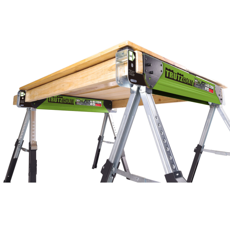TrutzHolm® teräksinen sahauspukki 2 kpl, korkeussäädettävä 64,5–83 cm, kantavuus 1300 kg