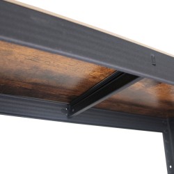 2 kpl TRUTZHOLM-hylly, 150 x 75 x 30 cm, mattamusta teräs, 650 kg-hyllykapasiteetti