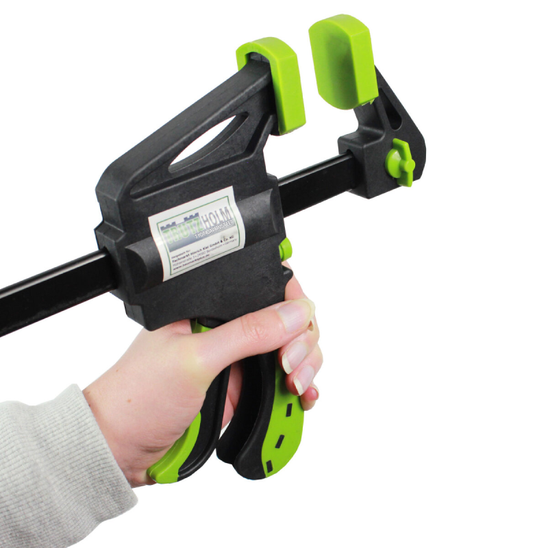 Yksikätiset pikakiristimet 4 kpl, 0–300 mm, levitysalue 140–460 mm, musta / vihreä
