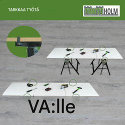 Työskentelypukki 4 kpl, musta, maalattu teräs, korkeussäätö 80–130 cm