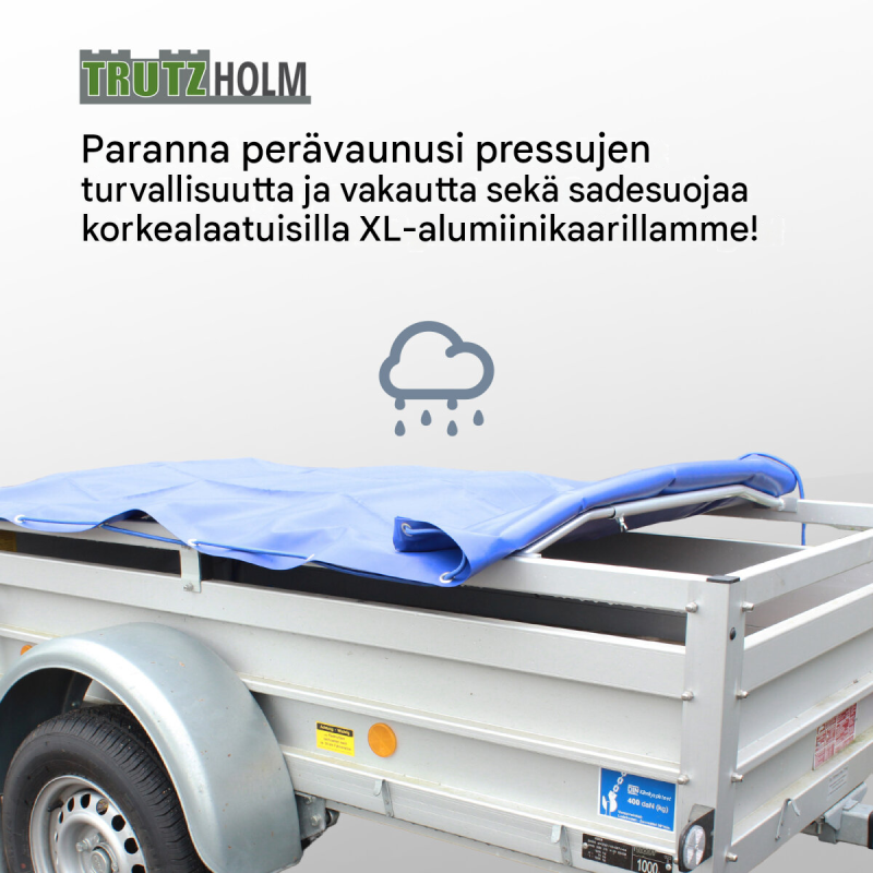 Perävaunun tasopeitteen tuet 4 kpl, alumiini, XL, 1320–2100 mm