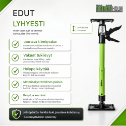 4 kpl TRUTZHOLM Einhandstütze -asennustuki, 30–59 cm, max. 30 kg