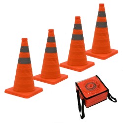 TRUTZHOLM varoituspylväs 4 kpl taitettava heijastava oranssi 45 cm