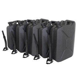 Metallinen polttoainekanisteri 5 kpl 20 l musta 0 8 mm teräs UN hyväksyntä kaatonokat ja pidikkeet
