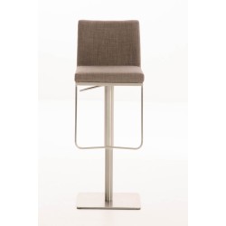 Säädettävä panama-kankainen baarijakkara pyörivällä istuimella ja selkänojalla